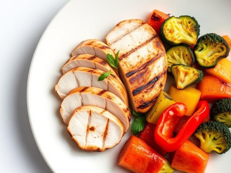 Frango Grelhado com Legumes Assados
