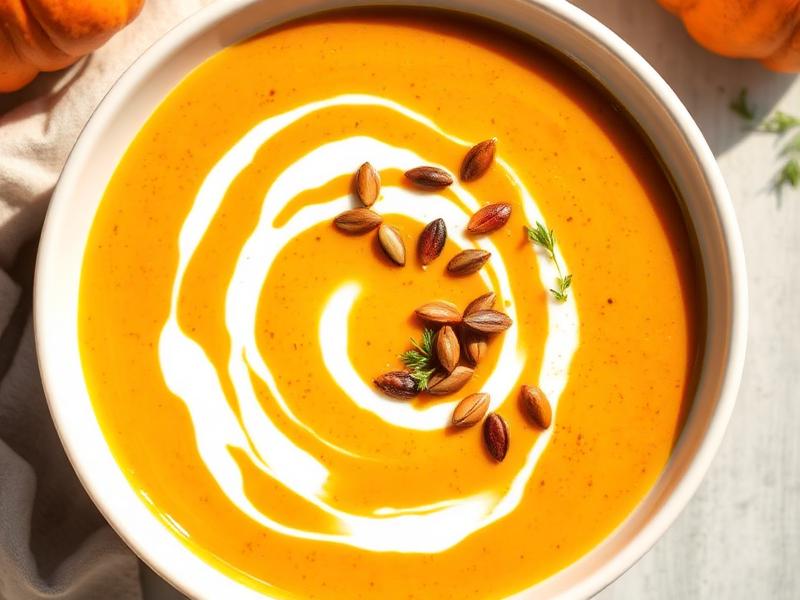Sopa Cremosa de Abóbora com Cenoura